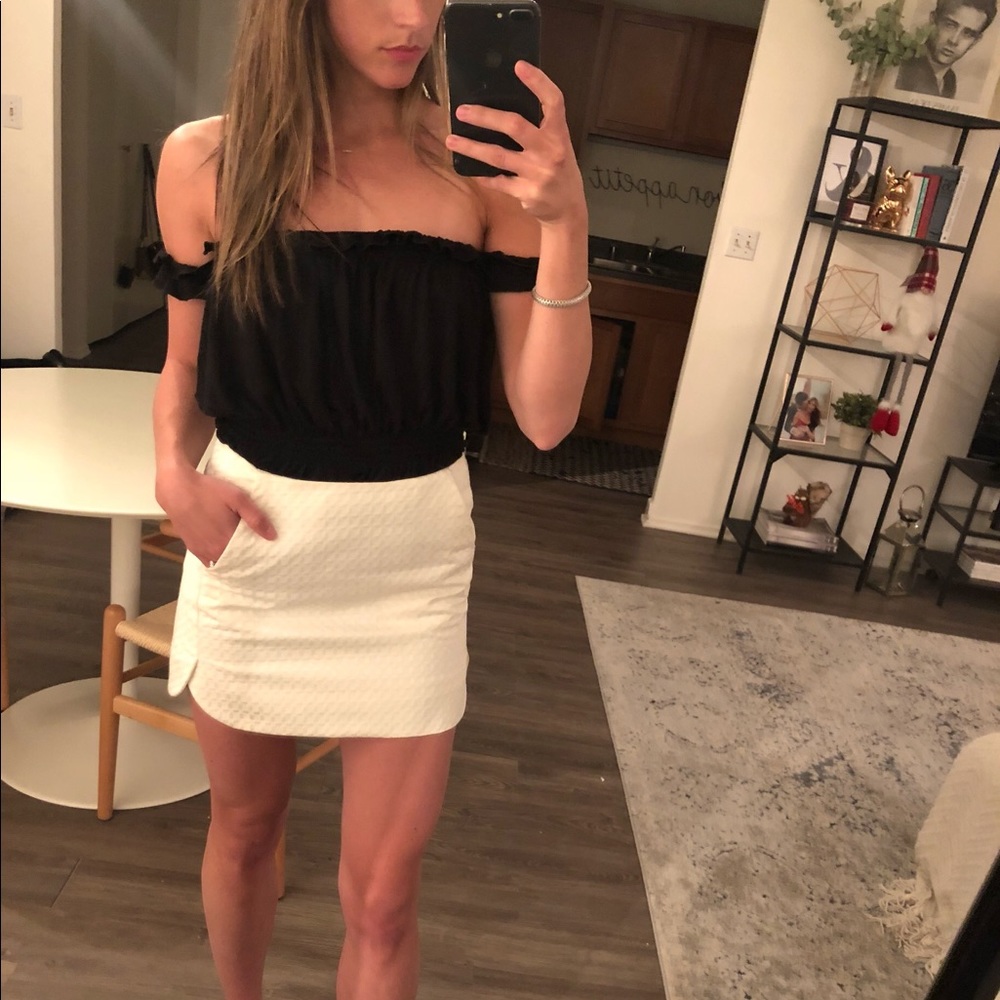 White Mini Topshop Skirt